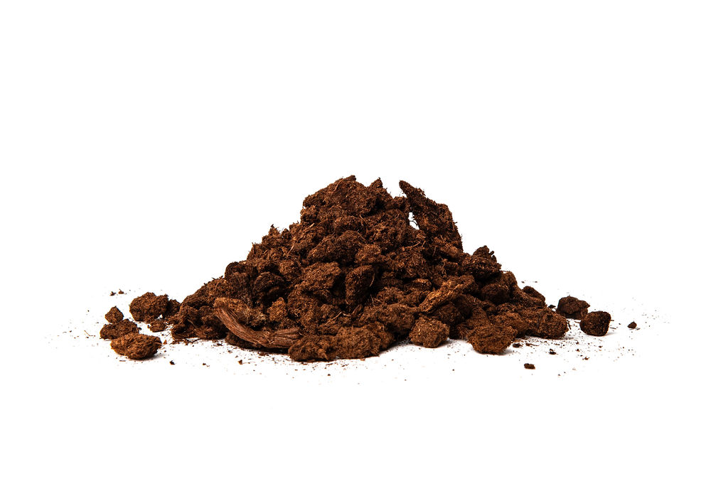 A pile of white peat with a 10-20mm particle size, featuring a fibrous and chunky texture, ideal for enhancing soil aeration, drainage, and plant root development in horticulture.