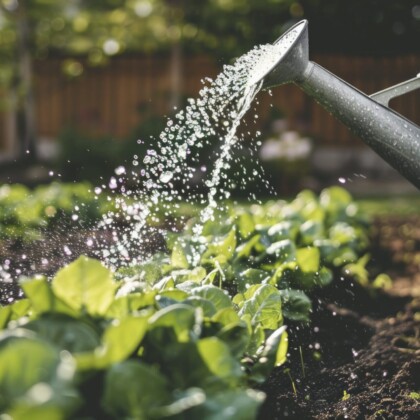 gleaming-water-drops-from-watering-can-nurturing-row-young-vegetable-plants-sunlit-garden-etepek