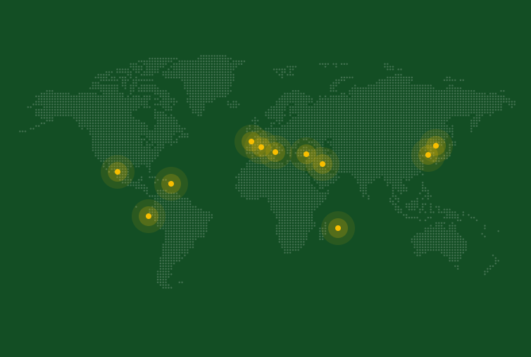 Map of global peat moss delivery routes – ETEPEK